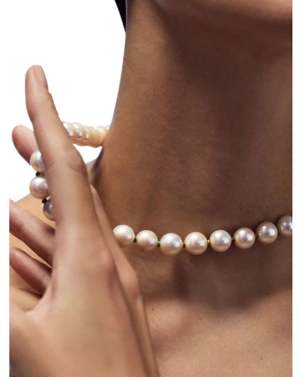 Marie Lichtenberg White Mauli Pearl Necklace