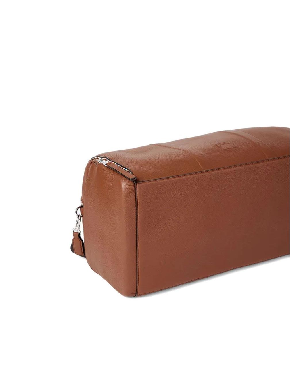 Paul Smith Brown Zip-Detail Leather Holdall for men