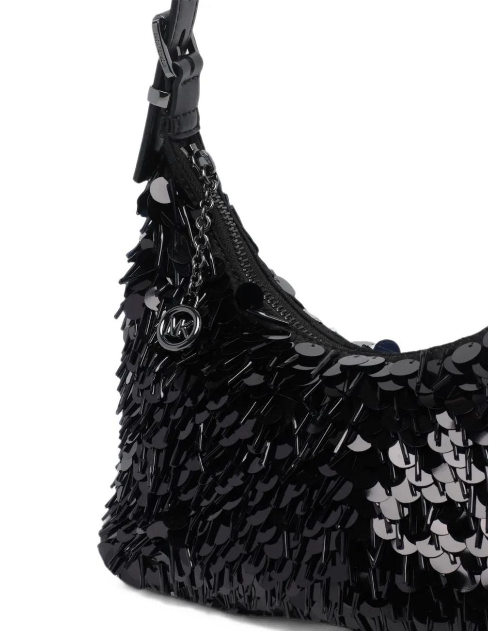 MICHAEL Michael Kors Black Nolita Small Paillette Embellished Pochette Bag