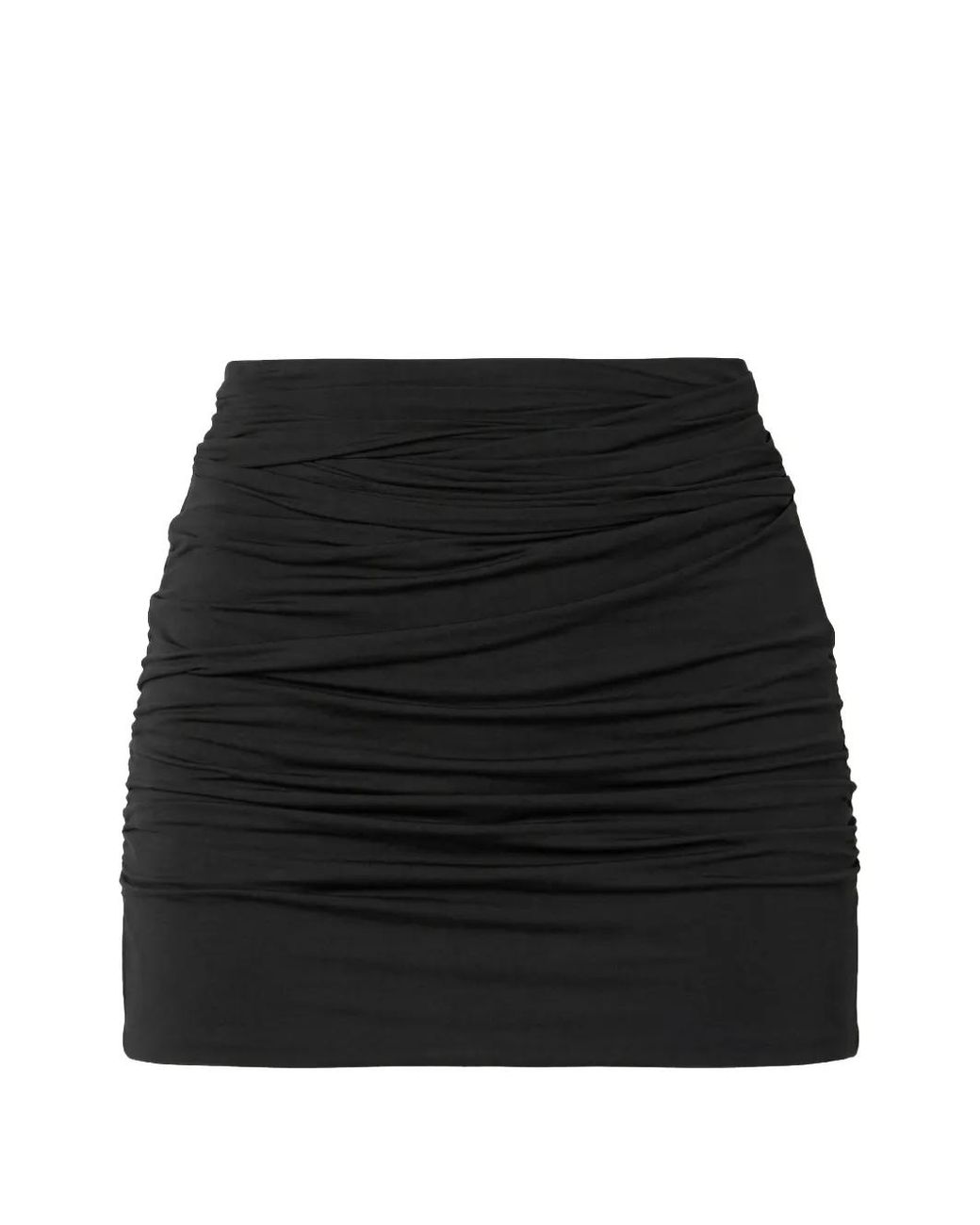 Wardrobe NYC Black Ruched Mini Skirt