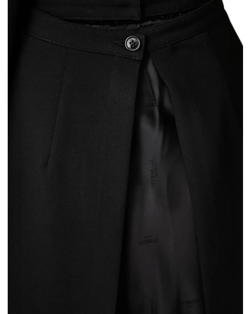 Vetements Black Back-Slit Flared Skirt