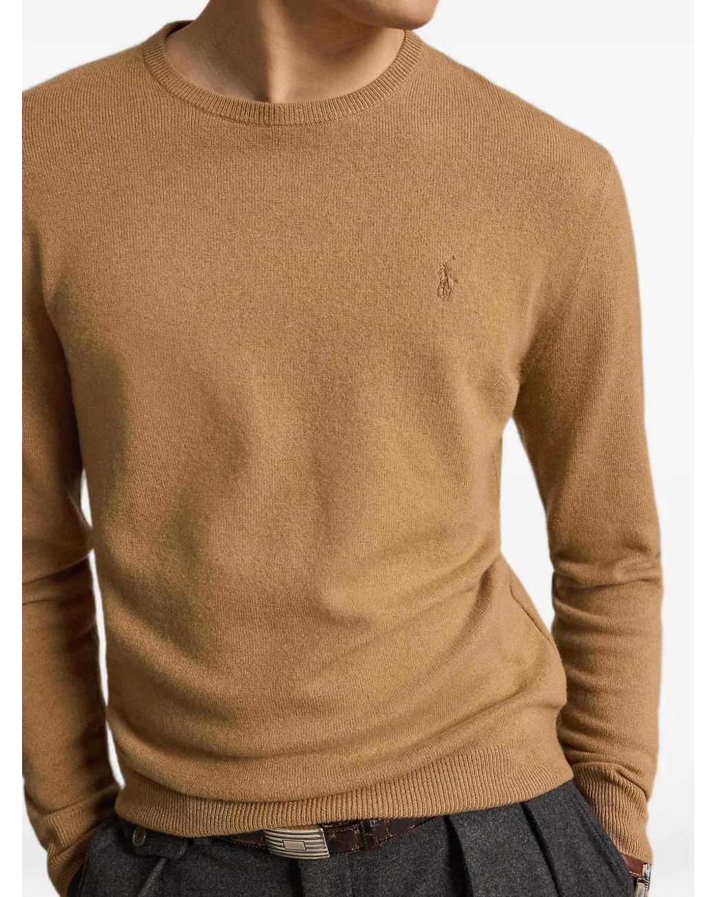 Polo Ralph Lauren Natural Wool Crewneck Jumper for men