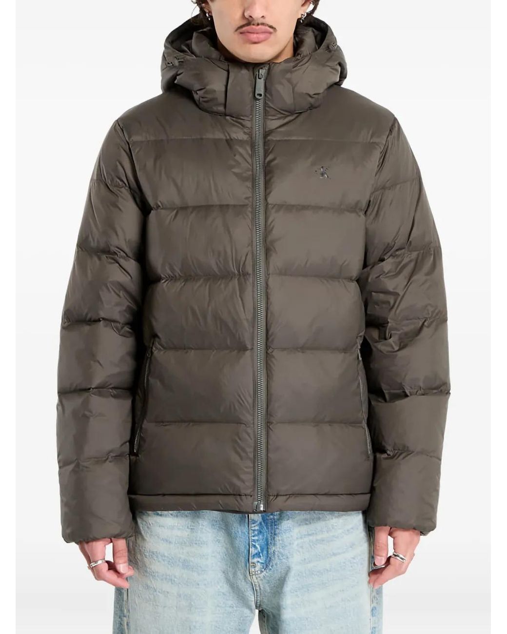 Chaqueta Con Capucha Calvin Klein de hombre de color Gray