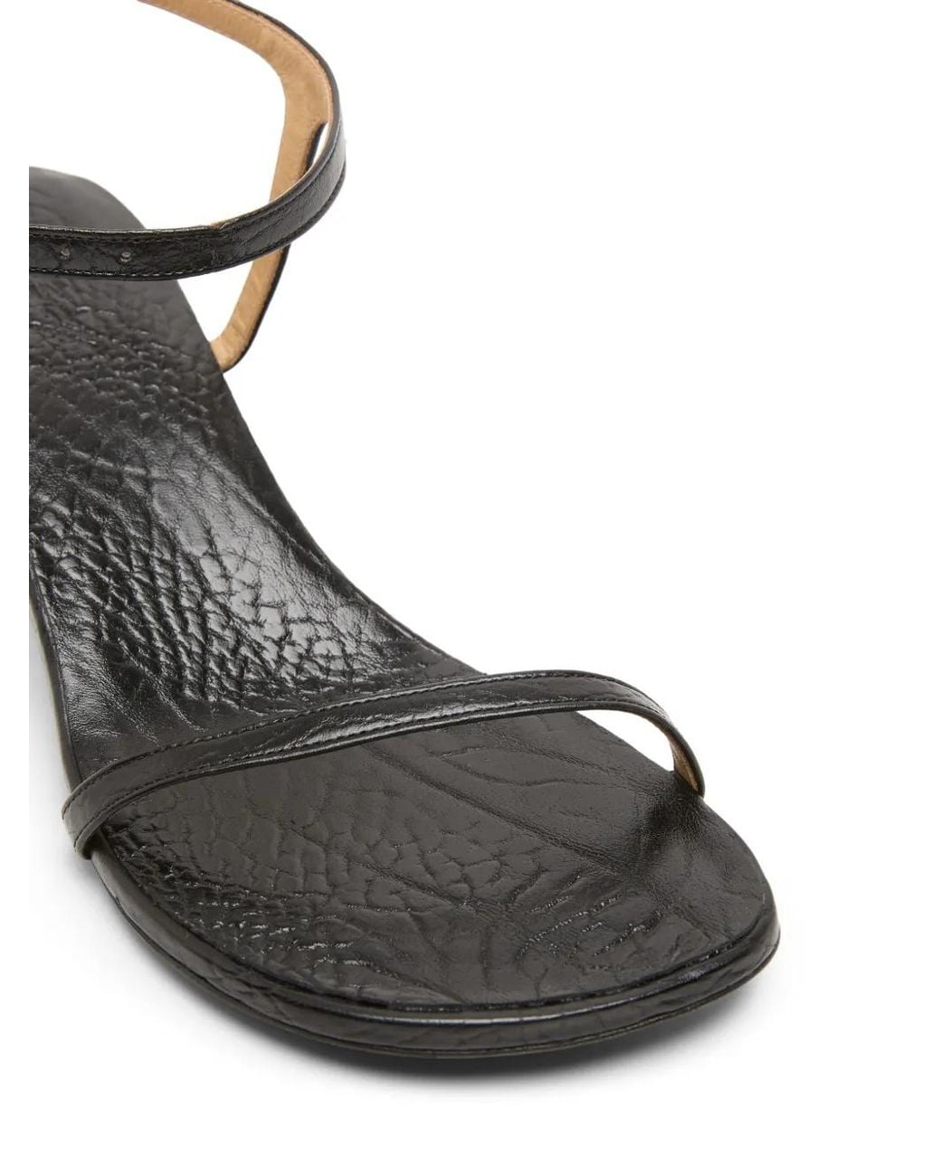 Marsèll Black Sottiletta Leather Sandals