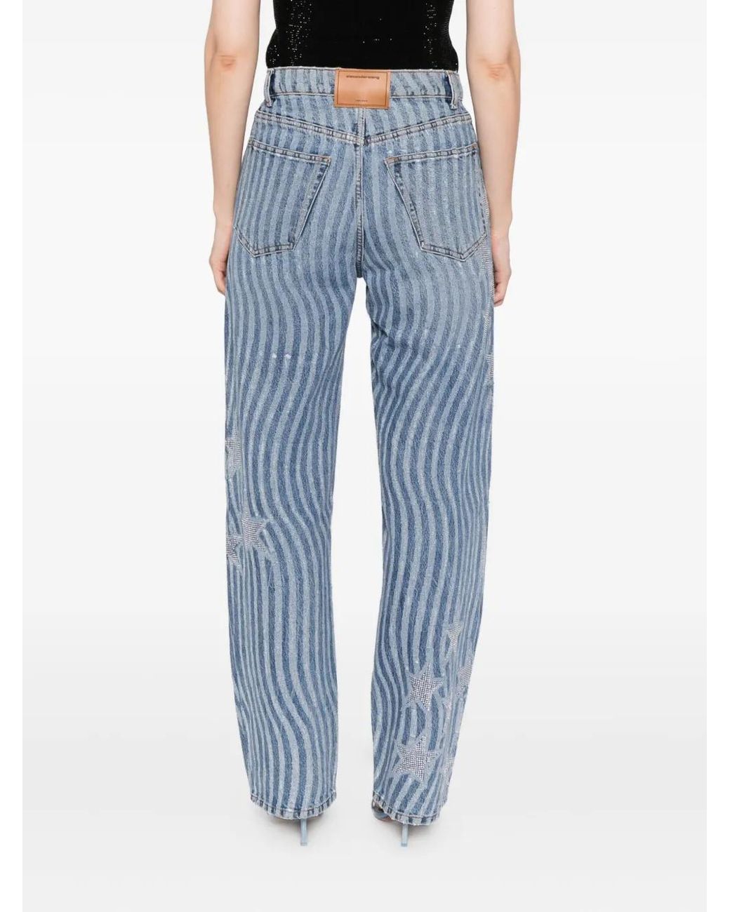 Alexander Wang Blue Star-Embellished Jeans