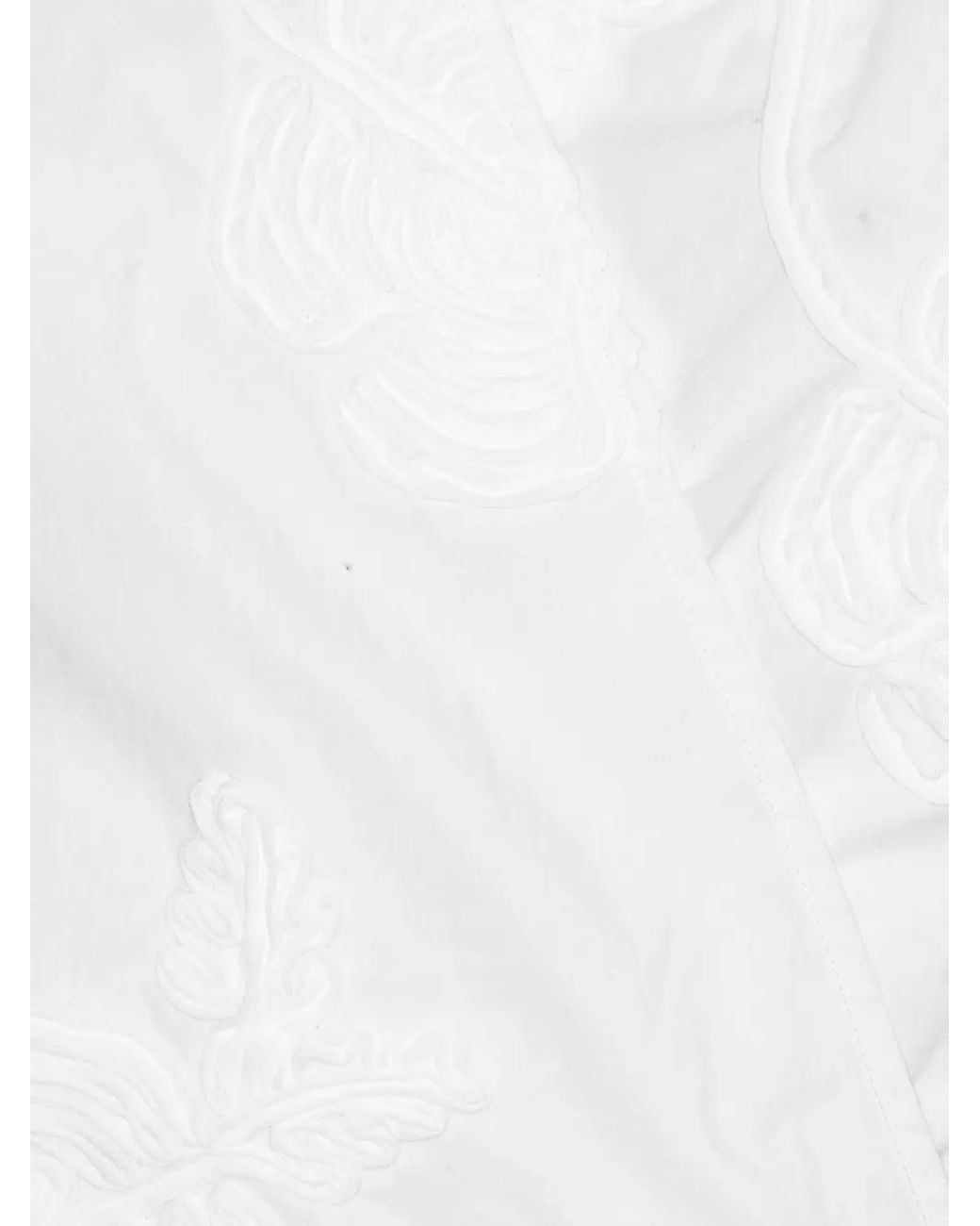 ROTATE BIRGER CHRISTENSEN White Rose-Embroidery Wrap Shirt