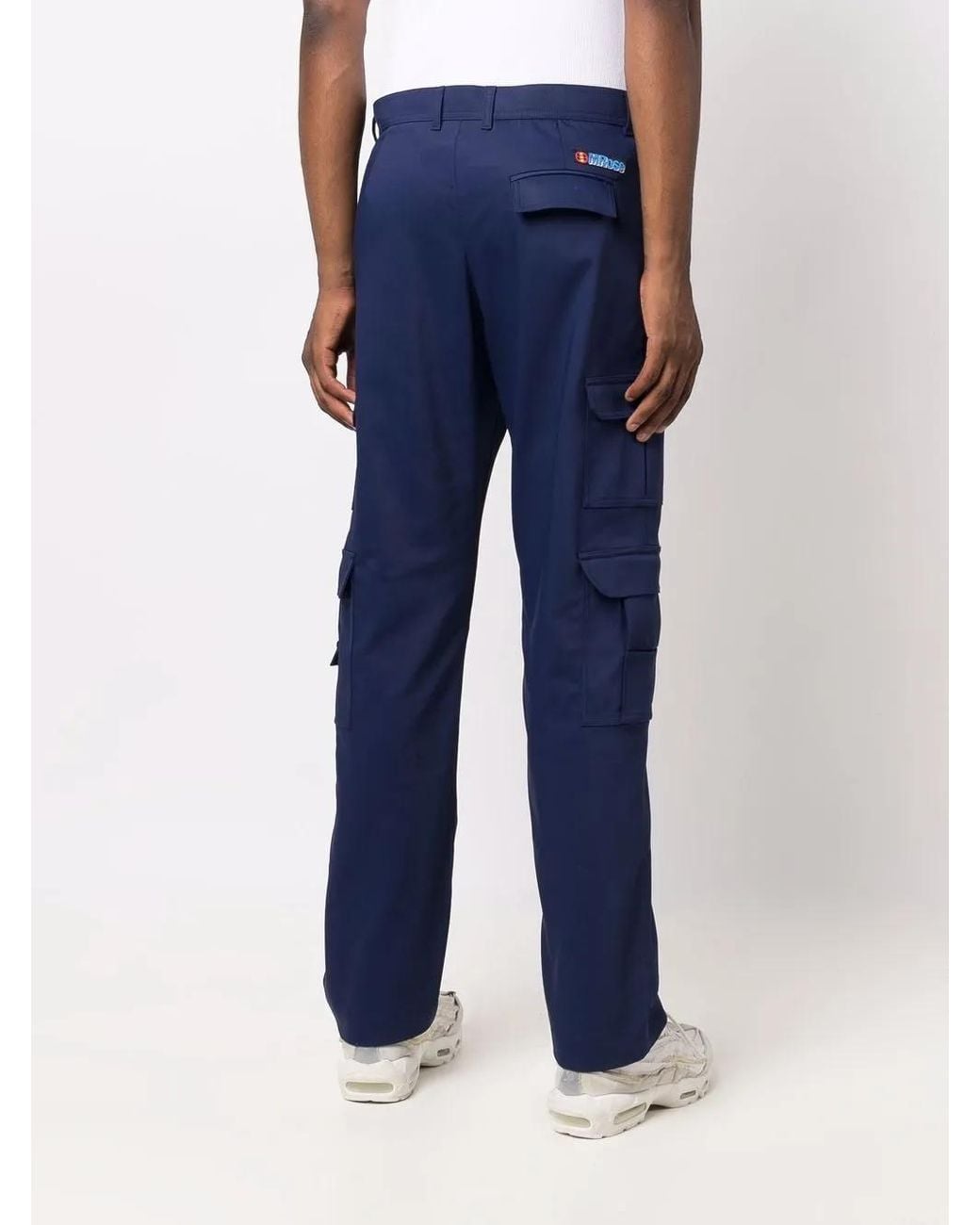Martine Rose Blue Straight-Leg Cargo Trousers for men