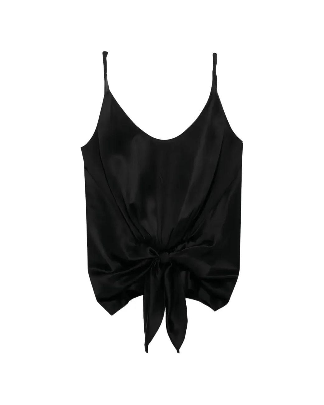 J.W. Anderson Black Knot-Detail V-Neck Tank Top