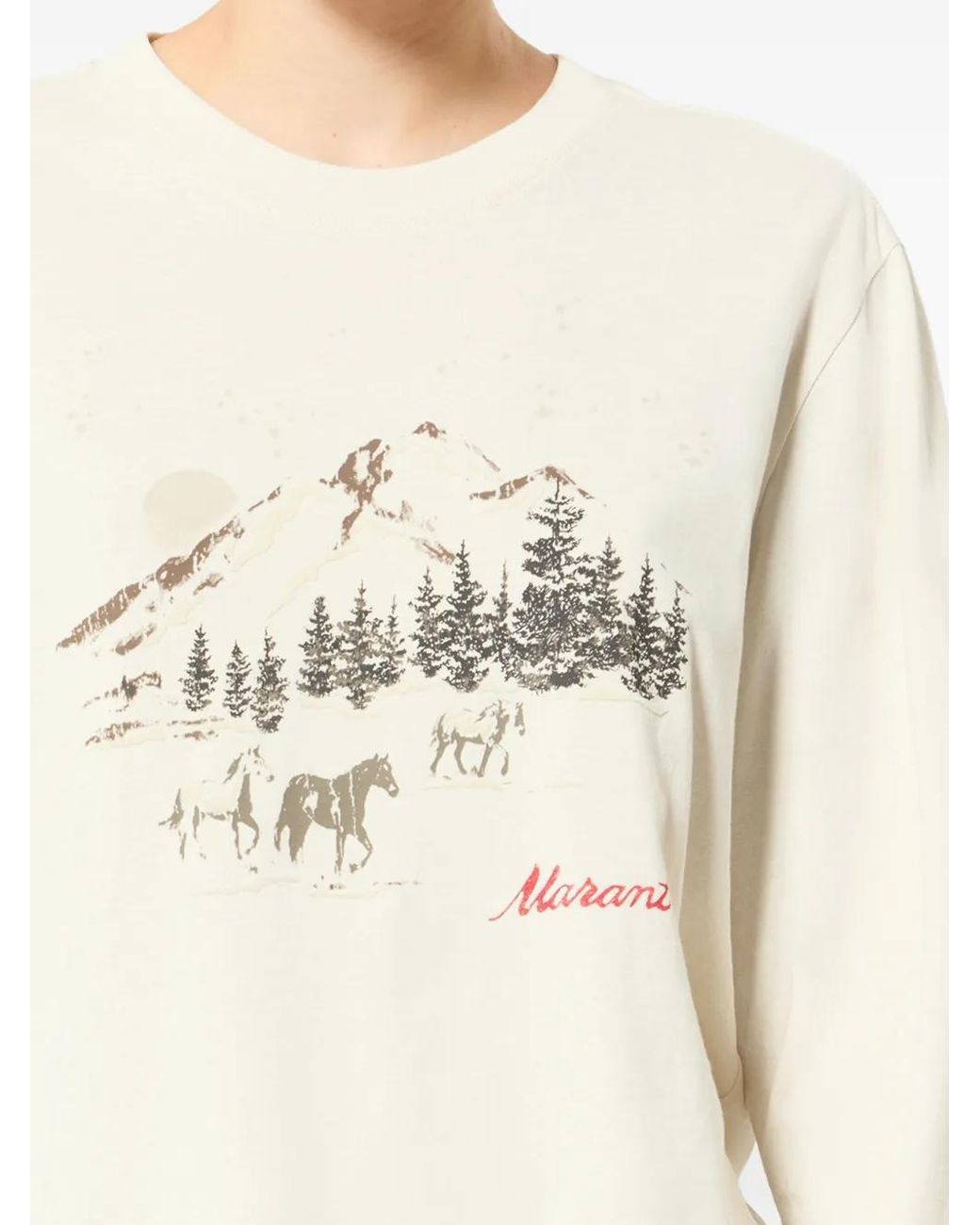 Isabel Marant White Martine Long-Sleeve T-Shirt