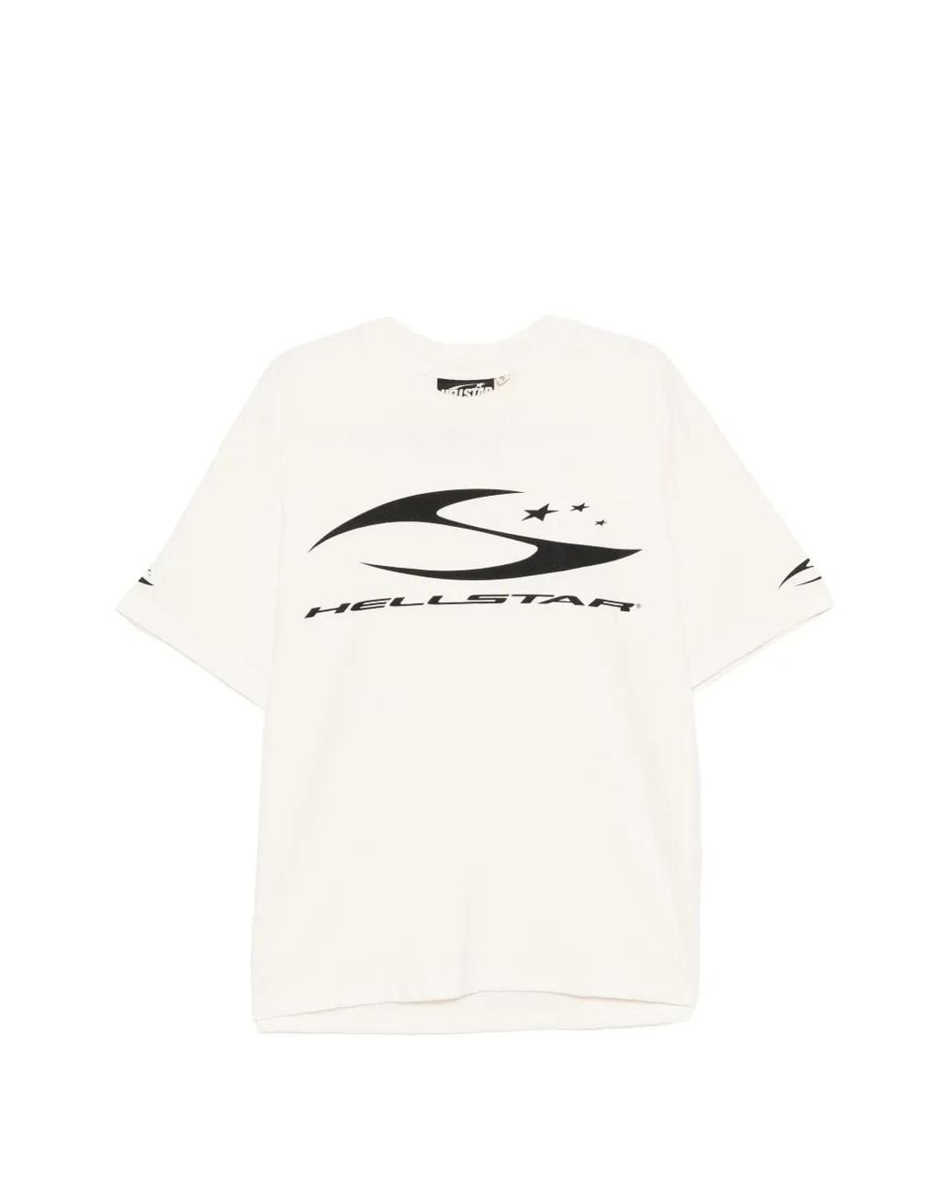 HELLSTAR White Logo Print T-Shirt for men