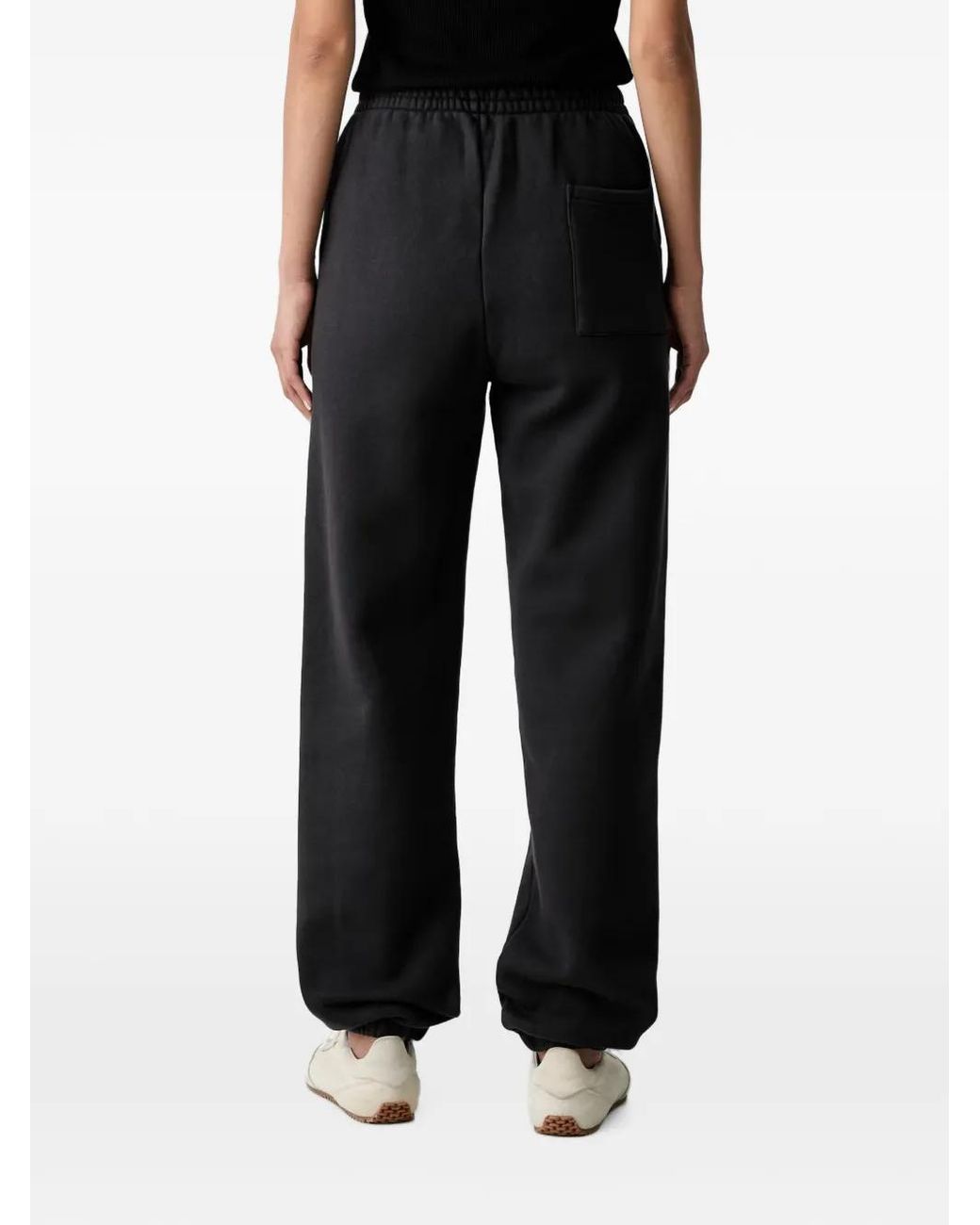 Sporty & Rich Black Logo-Print Drawstring Track Pants