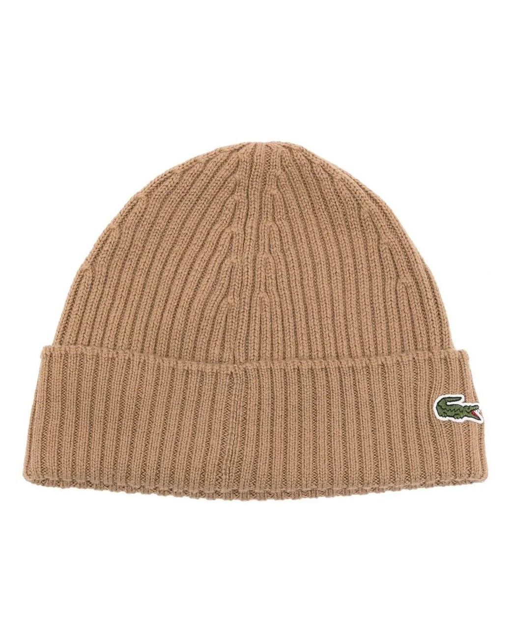 Lacoste Muts Met Logopatch in het Natural voor heren
