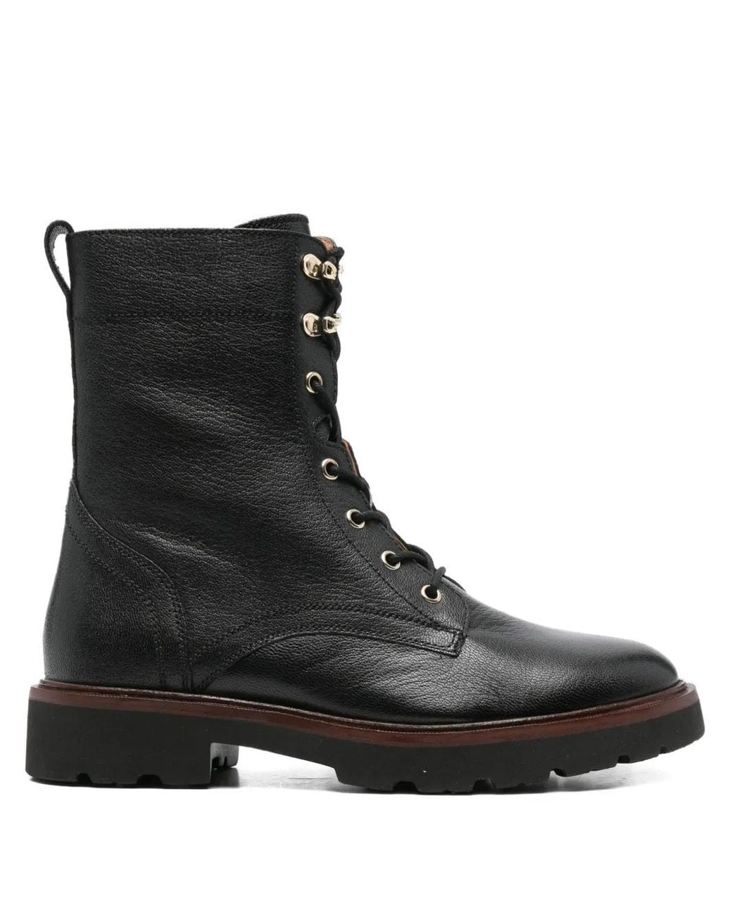 Geox Black Leather Ankle Boots