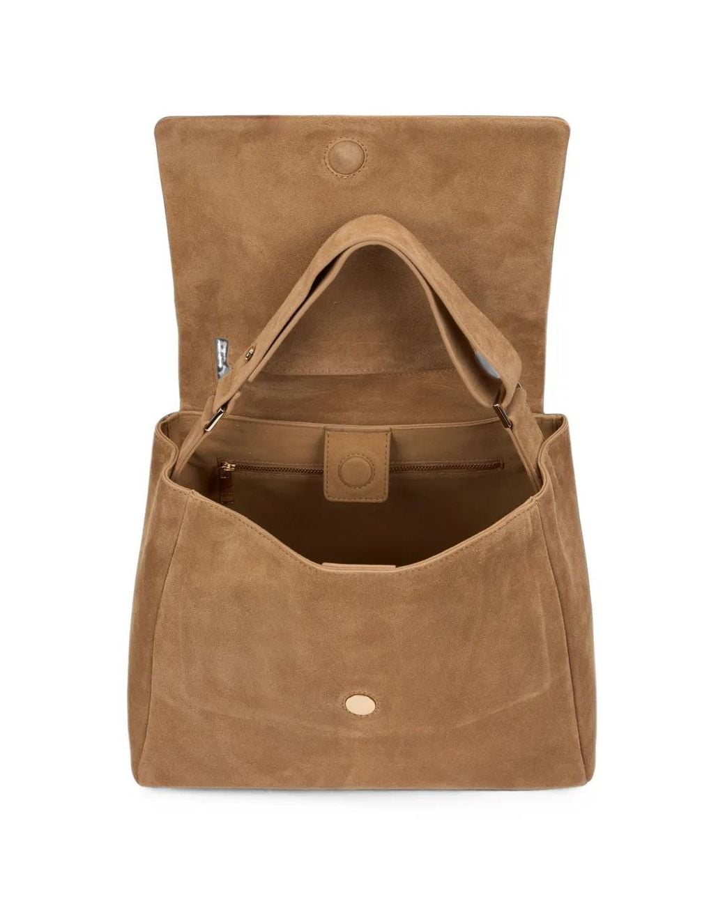 Orciani Brown Sveva Suede Shoulder Bag