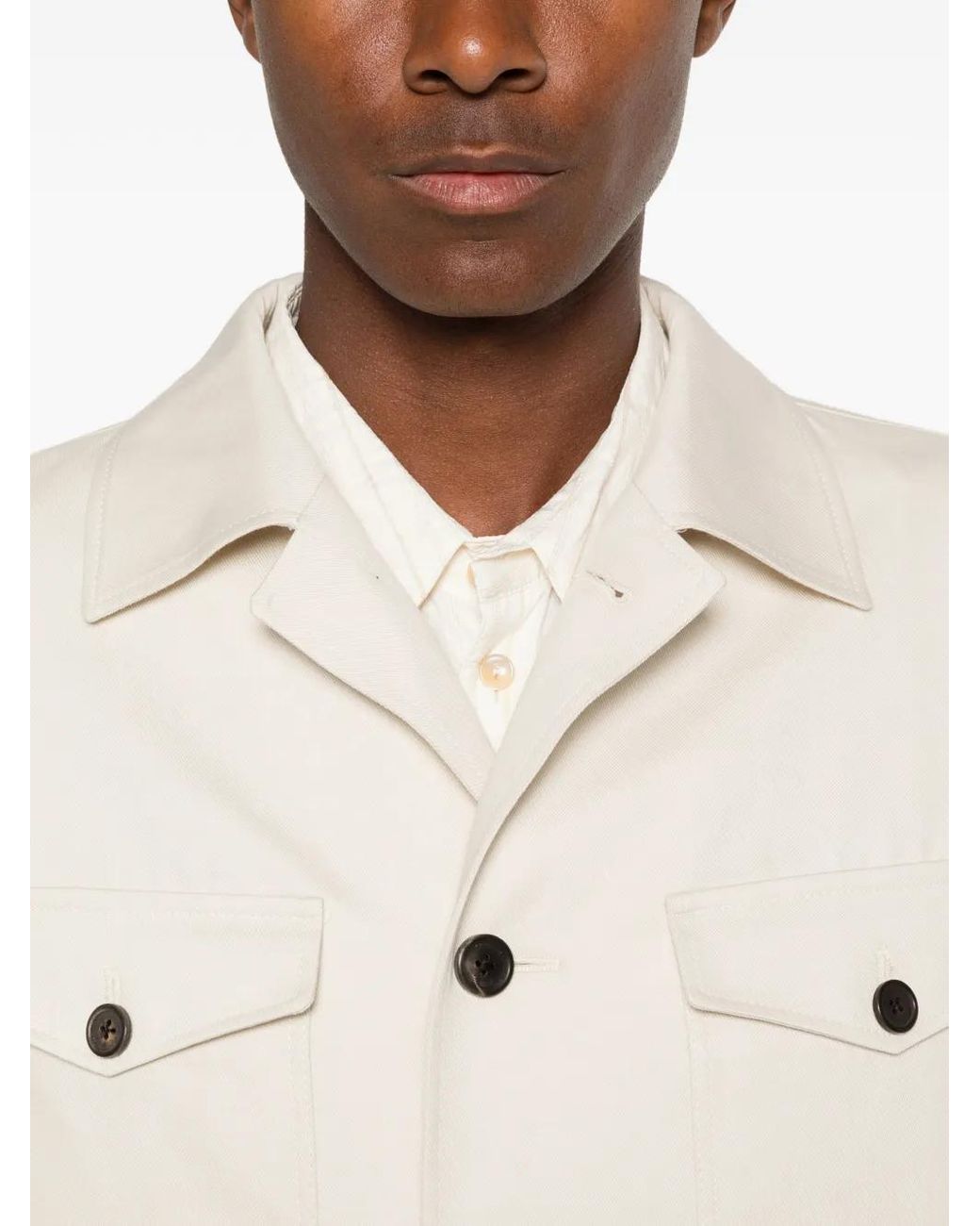 Sobrecamisa Con Botones Corneliani de hombre de color White