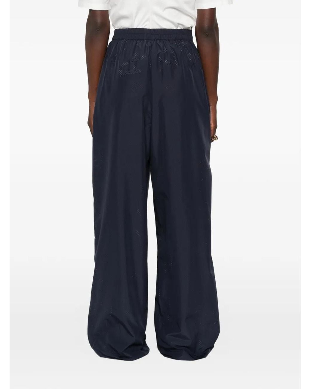 Frankie Shop Blue Pantalon De Jogging Baxter À Design Perforé