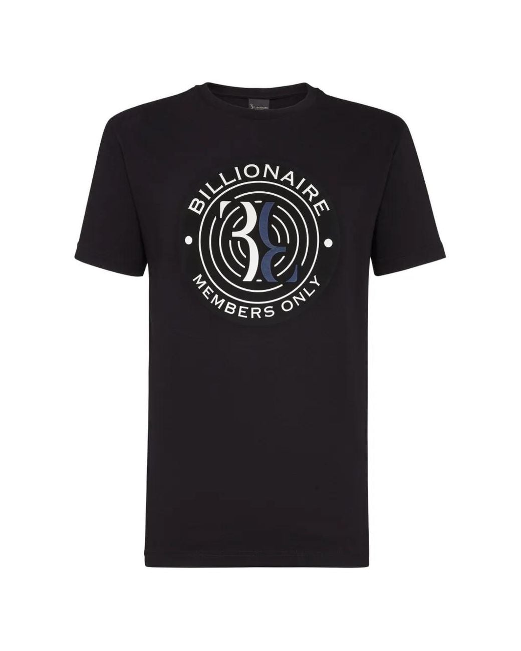 Billionaire Black Logo-Print Crew-Neck T-Shirt for men