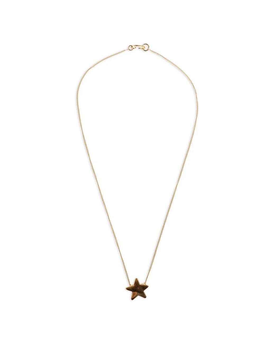 Jil Sander White Star-Pendant Necklace