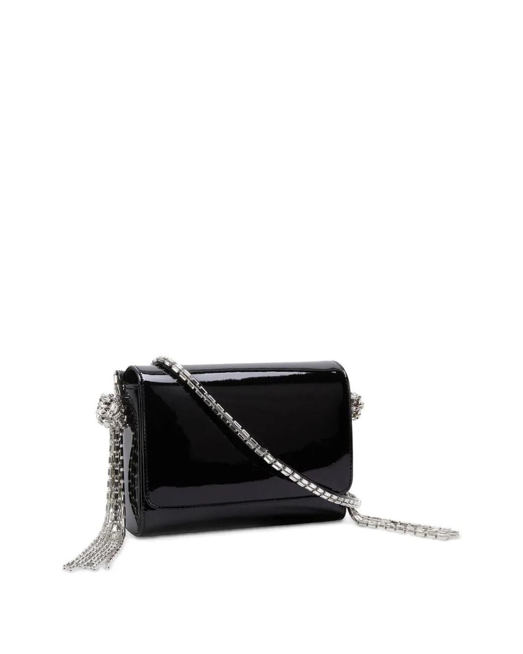 Alexandre Vauthier Black Patent-Finish Clutch Bag