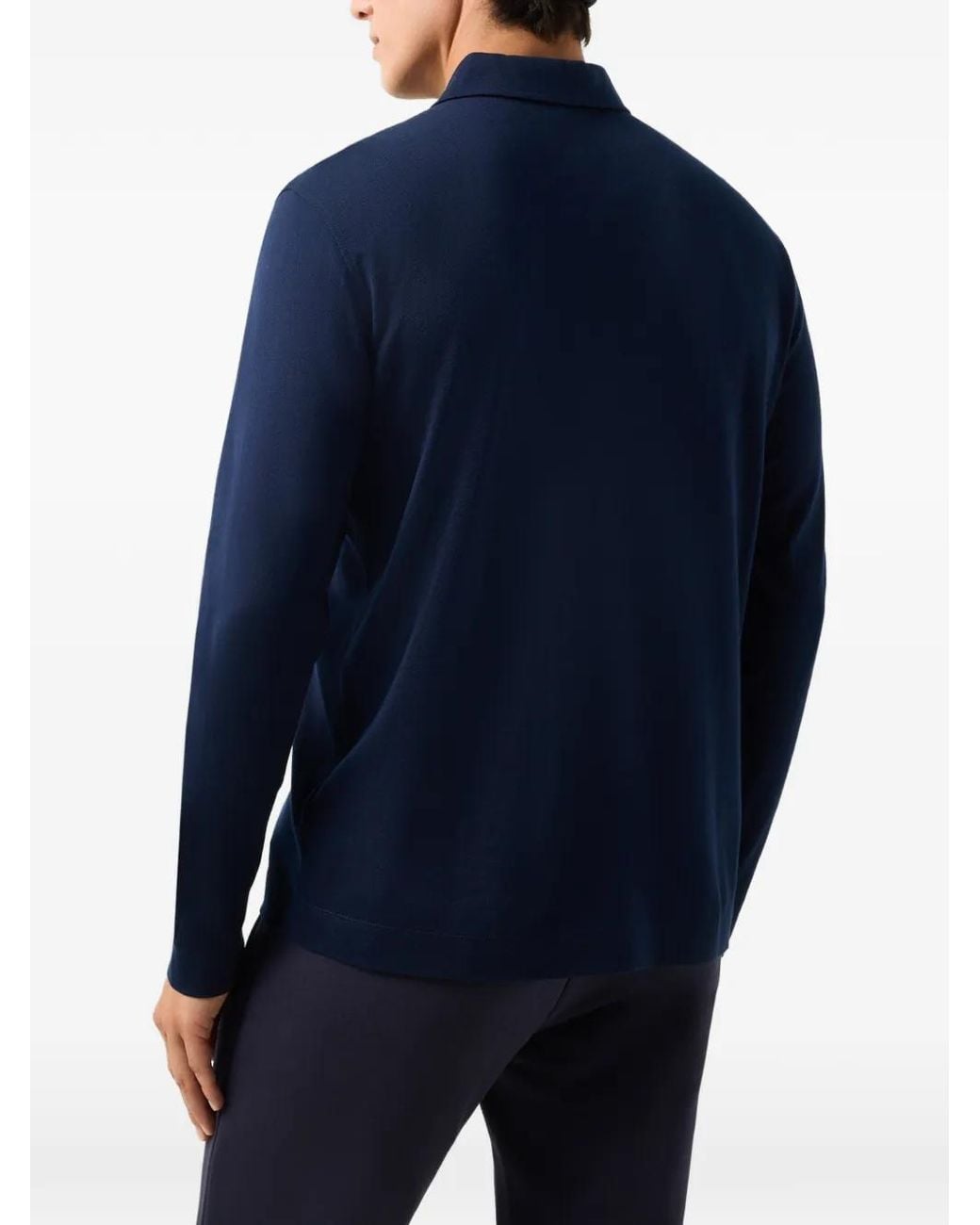 Bogner Blue Bailey Long-Sleeve Polo Shirt for men