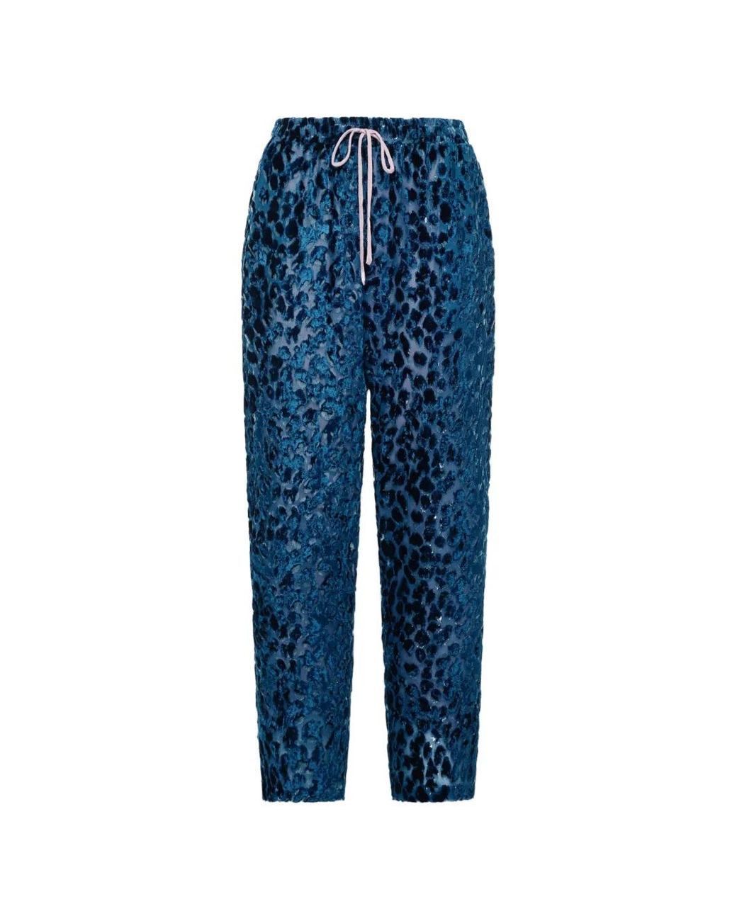 Pierre Louis Mascia Blue Vepelwon Straight-Leg Trousers
