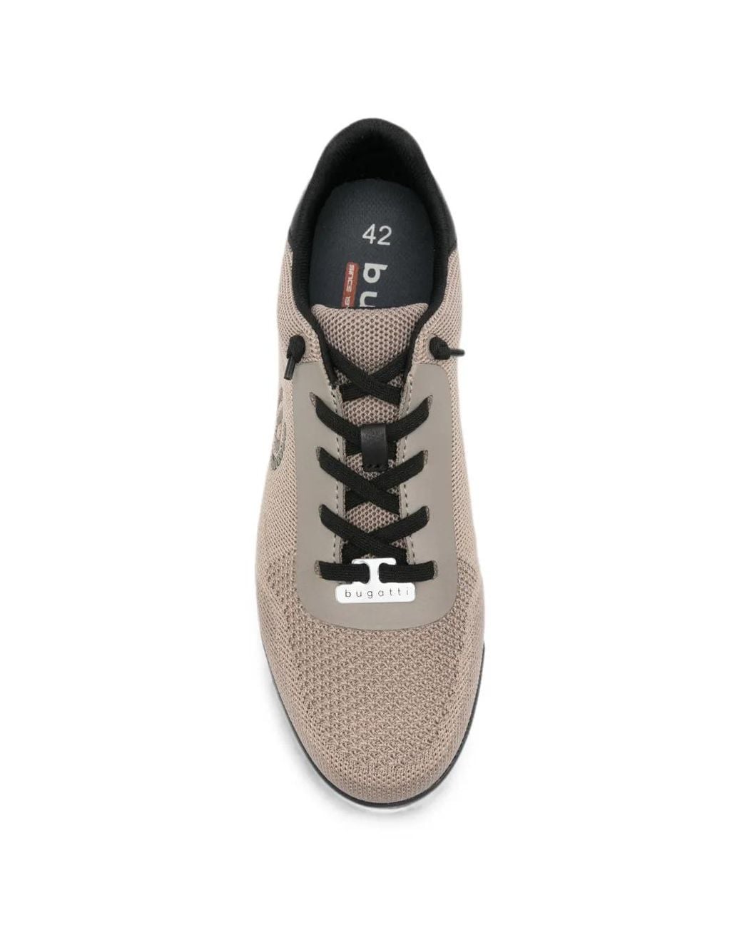 Bugatti White Logo-Patch Mesh Sneakers for men