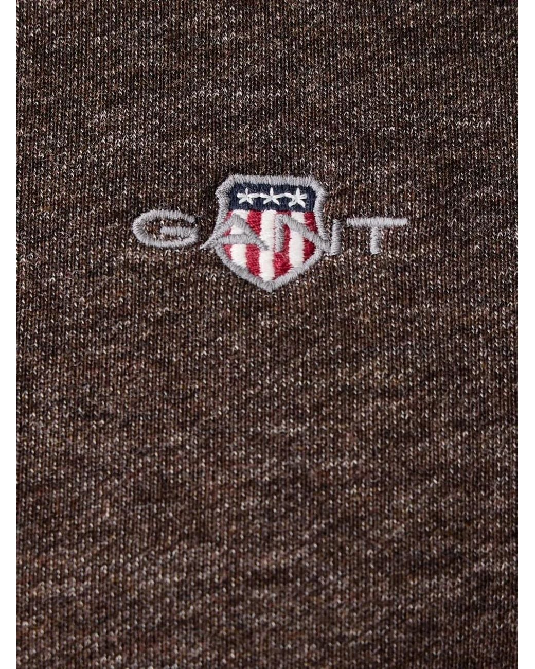 Gant Black Logo-Embroidered Crew-Neck Sweater for men