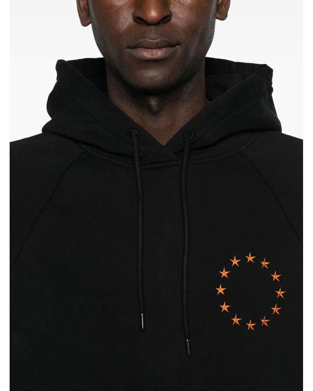 Etudes Studio Black Europa Star-Embroidered Hoodie for men