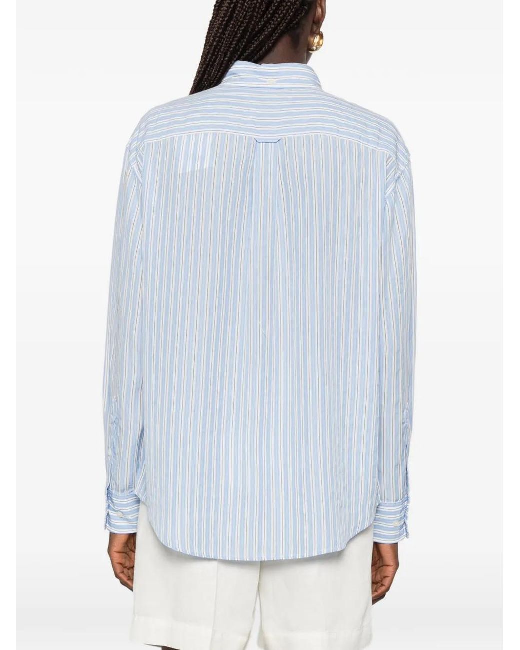 Gant Blue Striped Cotton Shirt