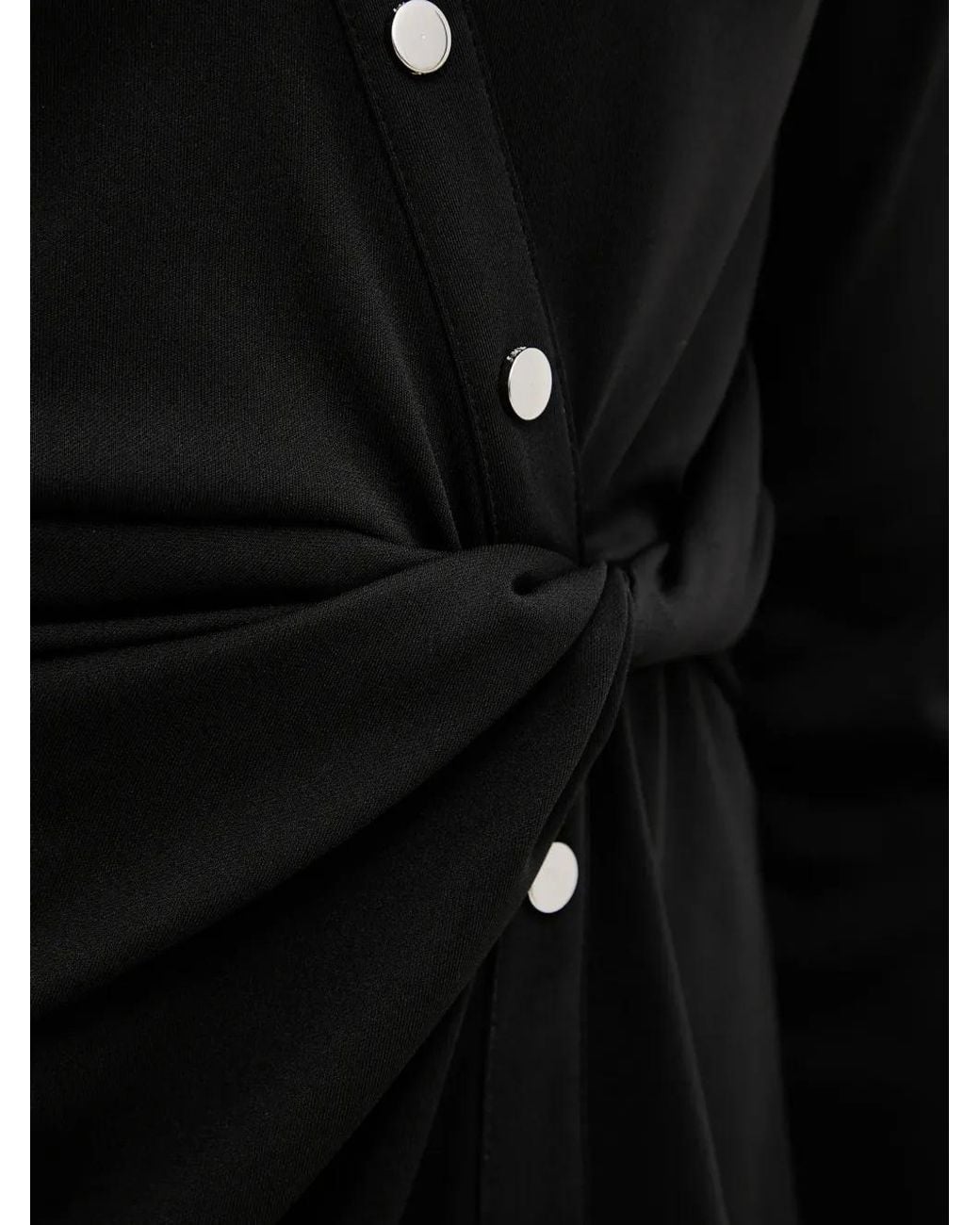 DKNY Black Knot-Detail Mini Dress