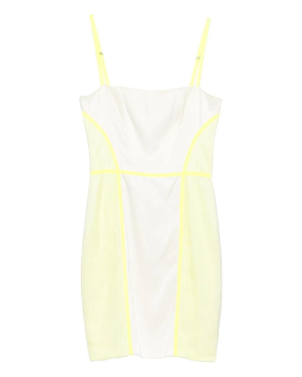 Gemy Maalouf Yellow Panelled Mini Dress