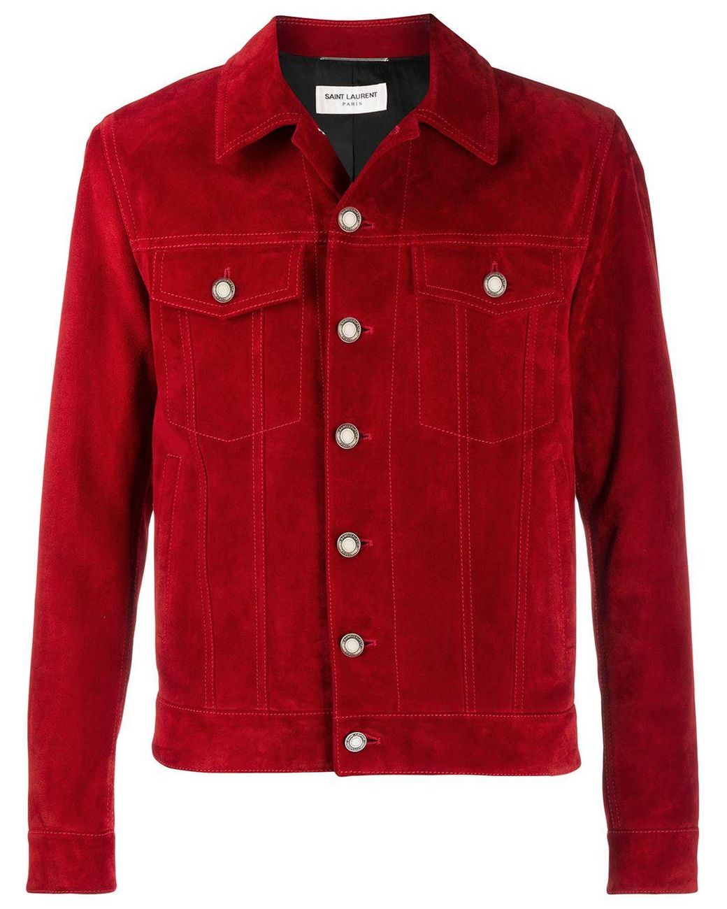 Red trucker jacket men Clearance
