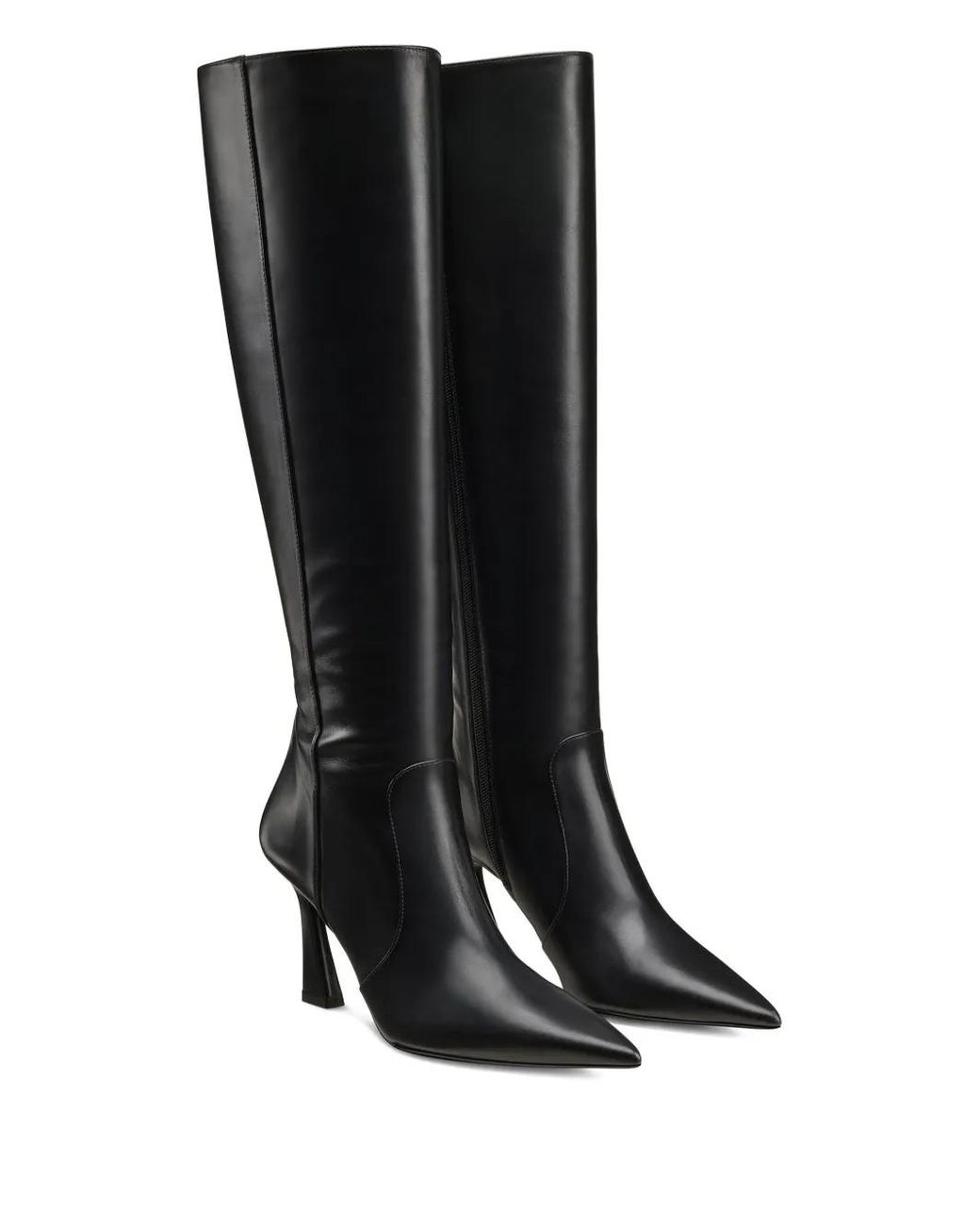 Stuart Weitzman Black 85Mm Vinnie Pointed Zip Boots