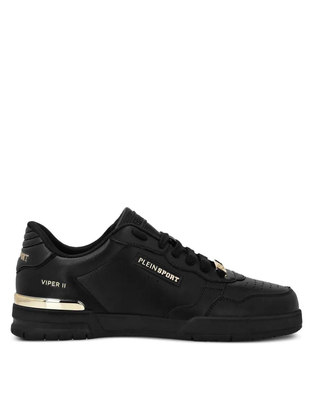 Philipp Plein Black Low Top Tiger.X