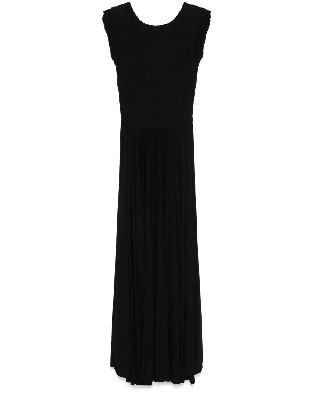 Pink Black Ruched Maxi Dress