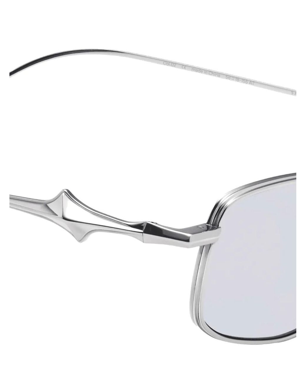 Gentle Monster Metallic Saga 02 Rectangular-Temple Sunglasses