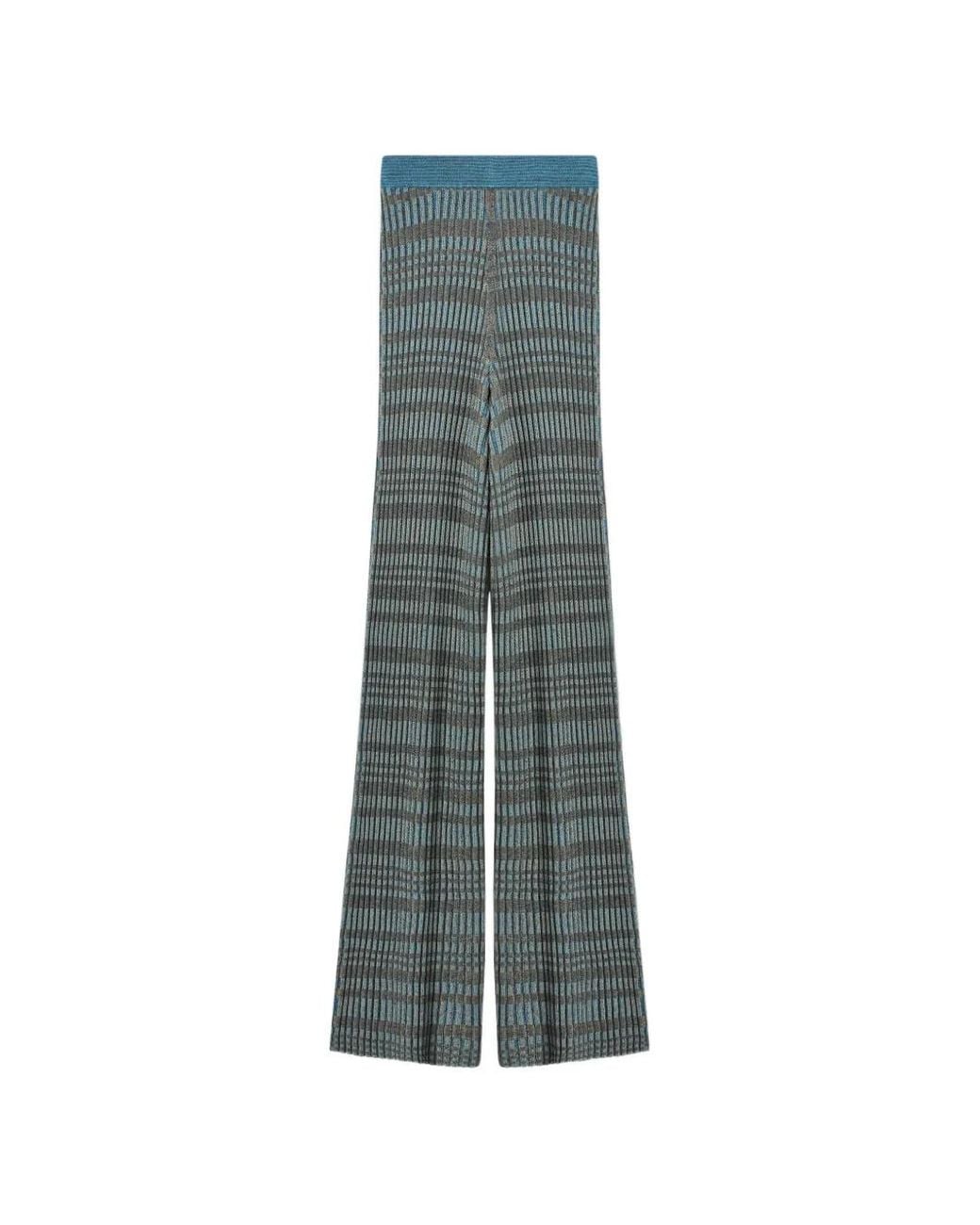 RETORI Blue Micro-Check Trousers