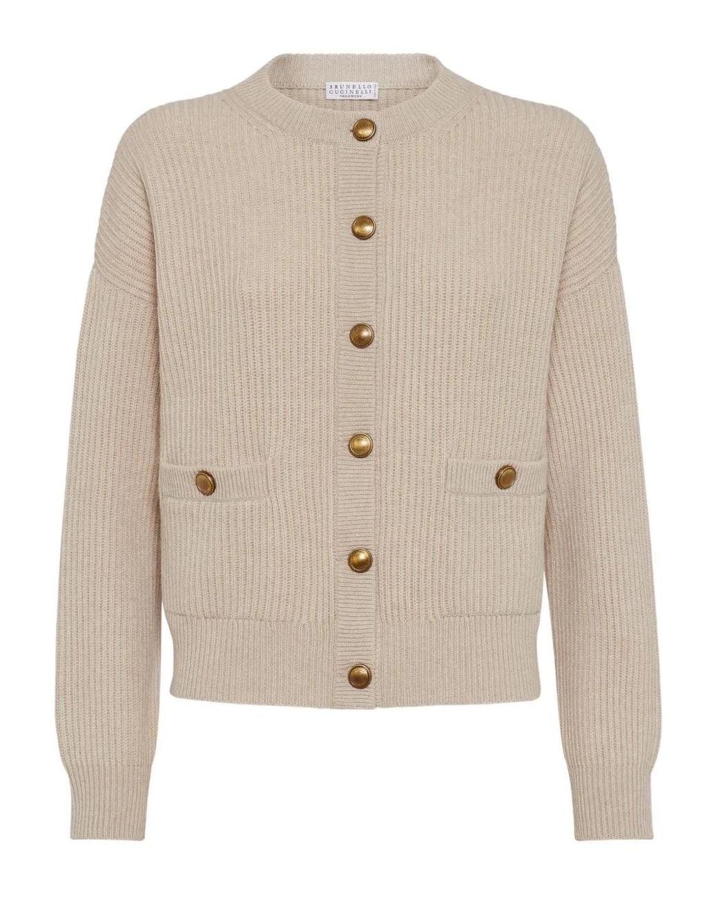 Brunello Cucinelli Natural Wool Blend Cardigan