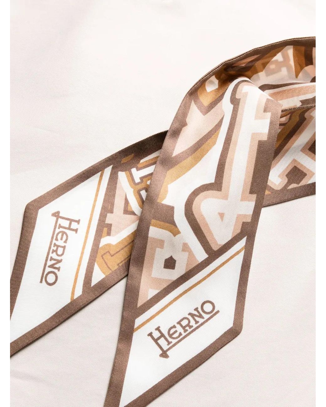 Herno Natural Scarf-Embellished Parka Coat