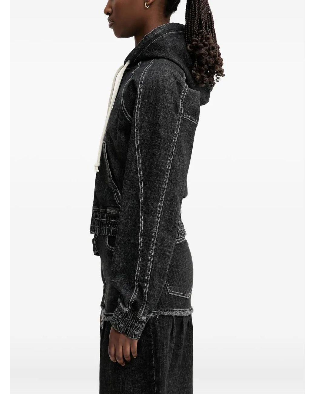 OTTOLINGER Black Zip-Up Hoodie