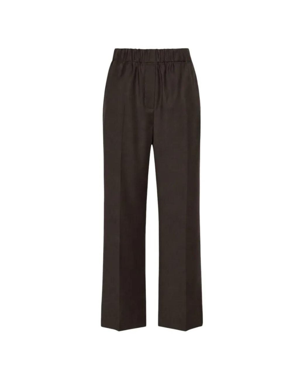 Weekend by Maxmara Black Pressed-Crease Trousers