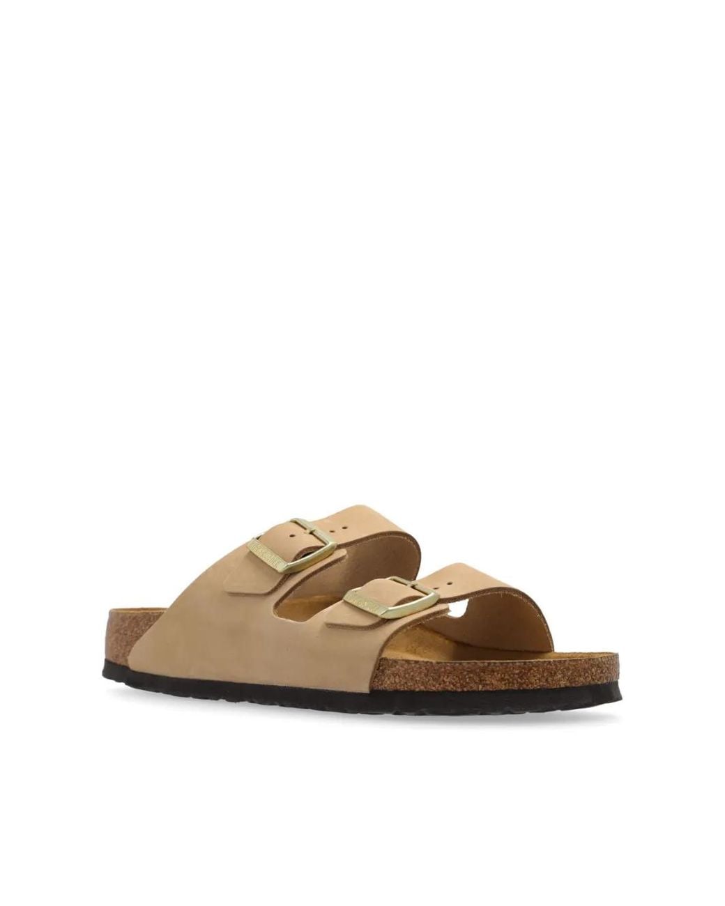 Birkenstock Natural Arizona Sfb Sandcastle, Nubuck Leather