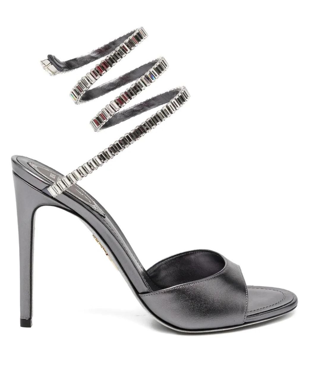 Rene Caovilla Metallic 105Mm Spark Heeled Sandals