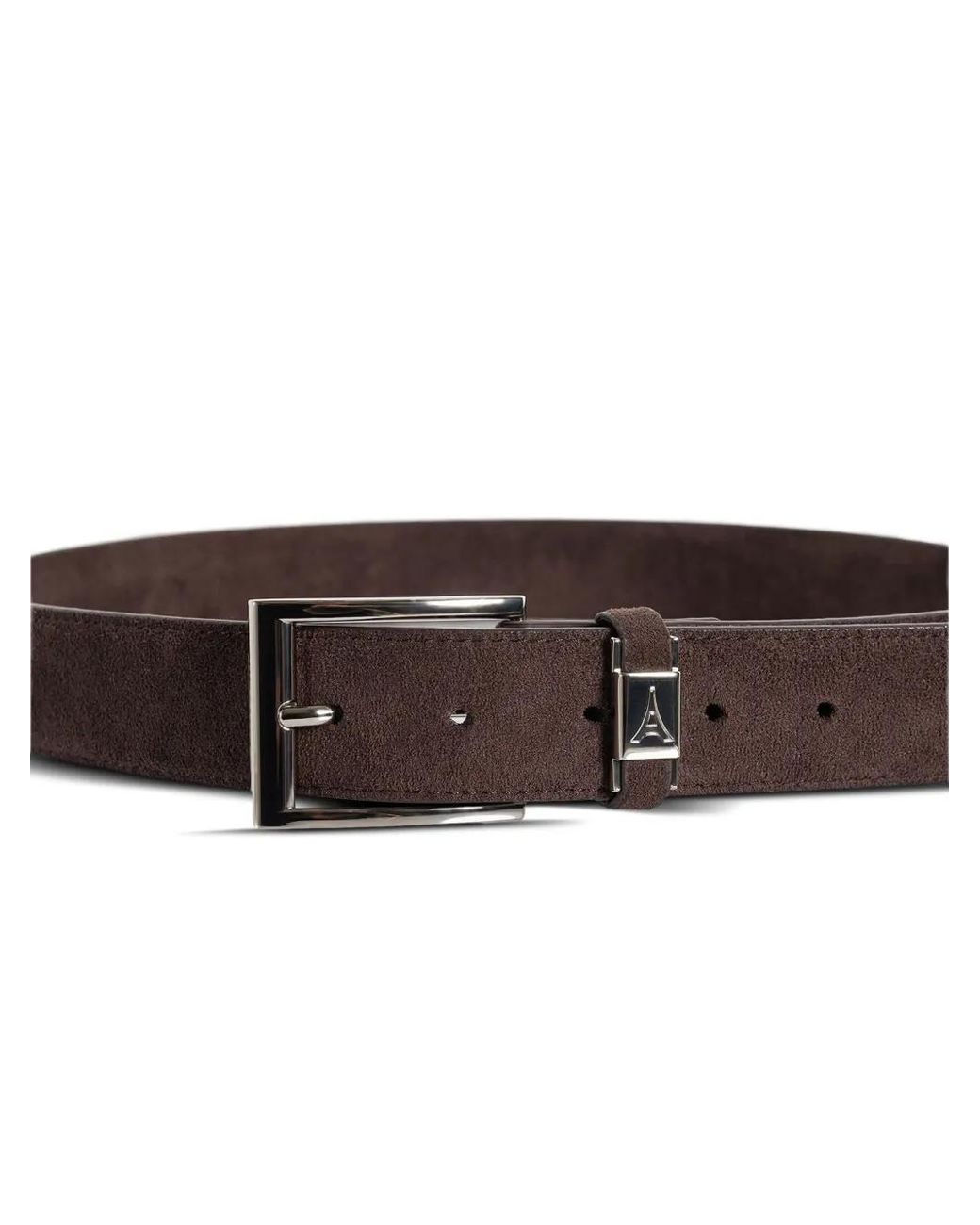 Manière De Voir White Lionel Suede Belt for men