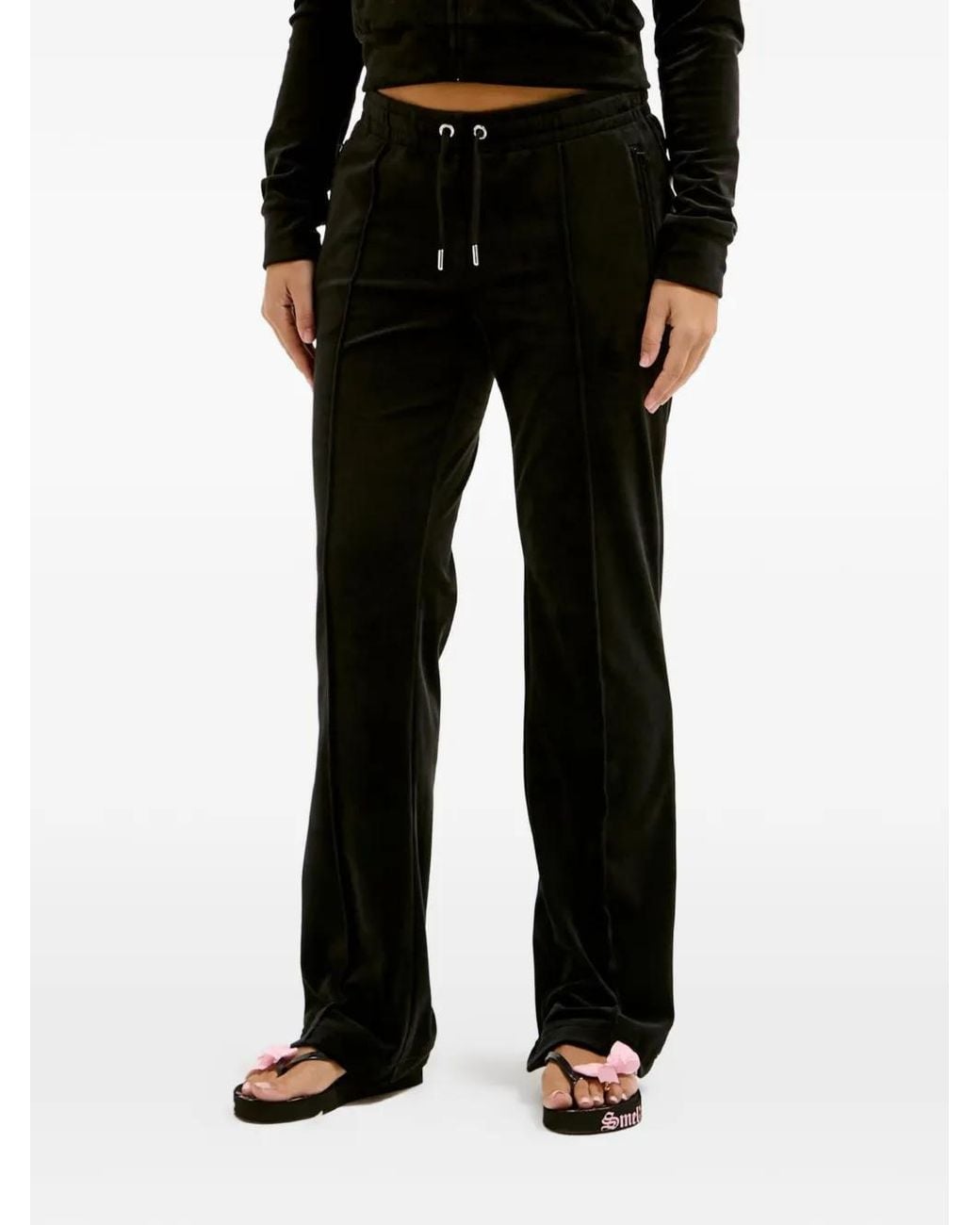 Juicy Couture Black Logo-Embellished Track Pants