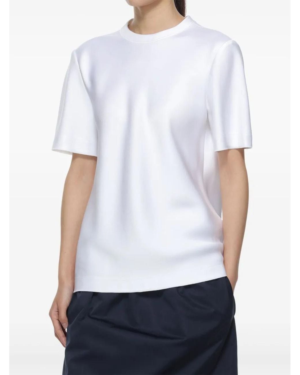 Carven White Round-Neck T-Shirt