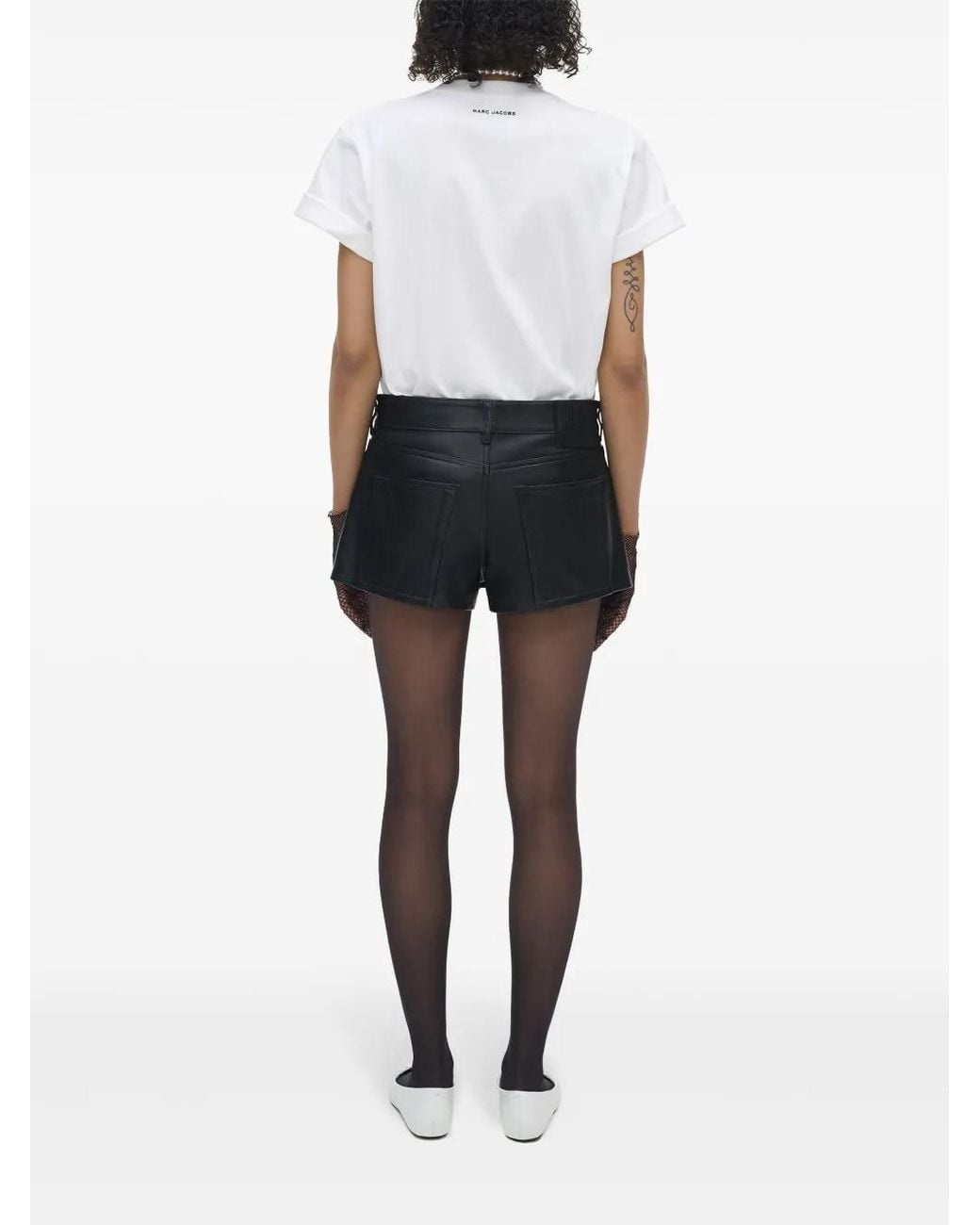 Marc Jacobs Black The Leather Shorts