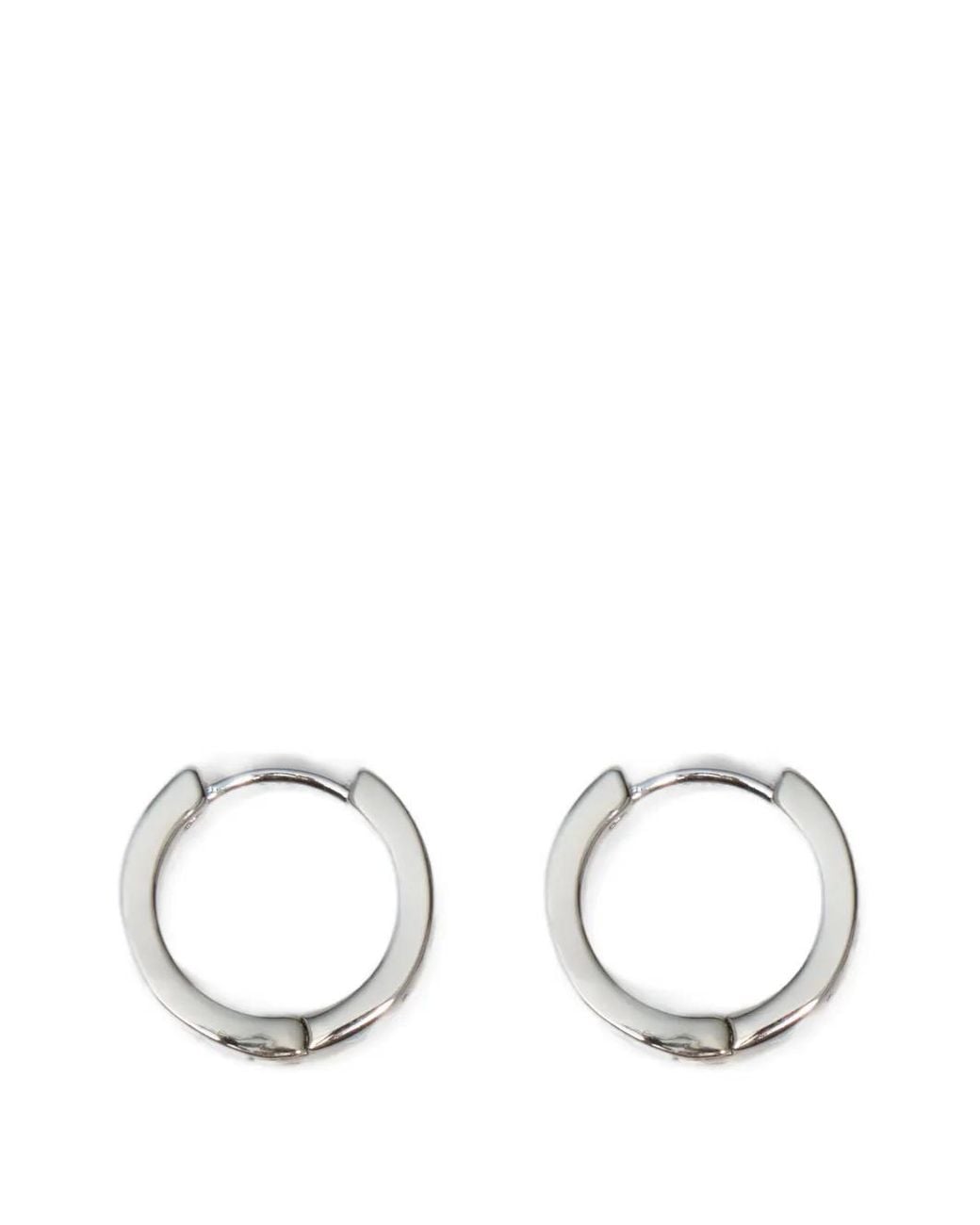 Bimba Y Lola White Small And Multicolored Logo Hoop Earrings