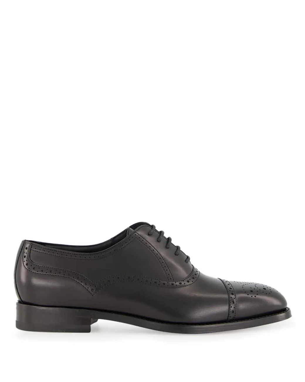 Manolo Blahnik Brown Brogue Derby Leather Shoes for men