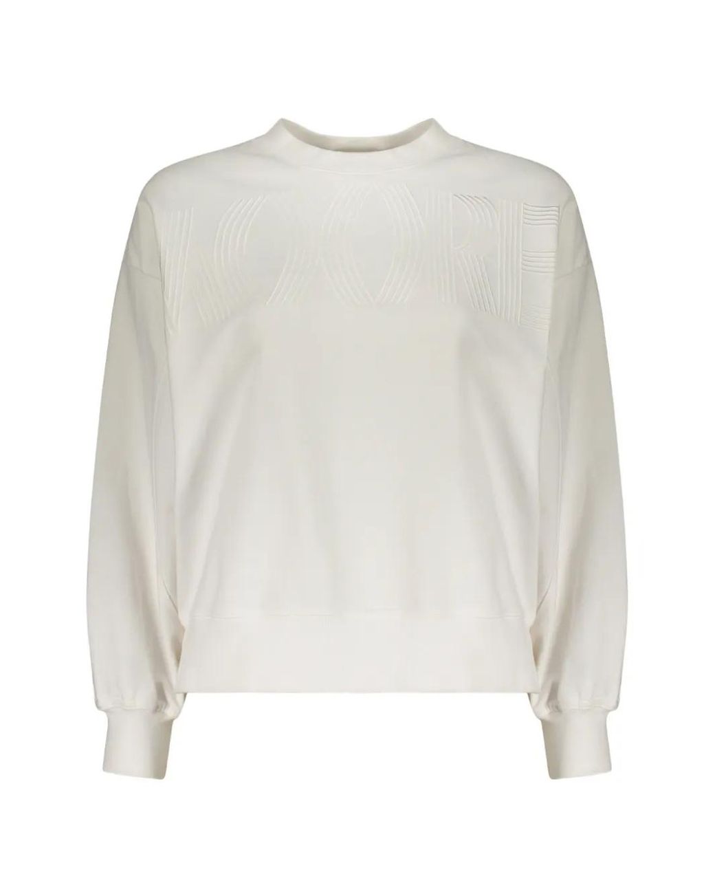 Moorer White Oceania Logo-Embroidered Round-Neck Sweater